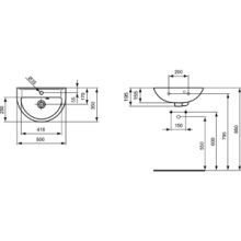 Umivaonik 500x350mm – serija Ecco