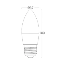 LED sijalica sveća 5W E27 3000K toplo belo Braytron Advance