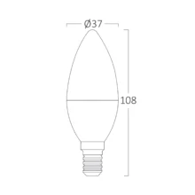 LED sijalica sveća 6,5W E14 4000K neutralno belo Braytron Advance