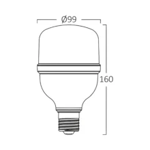 LED sijalica T100 30W E27 4000K neutralno belo Braytron Advance