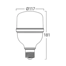 LED sijalica T120 40W E27 4000K neutralno belo Braytron Advance