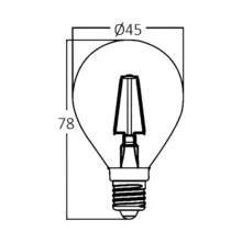 LED filament sijalica mini kugla 4W E14 providna 3000K Braytron Advance