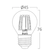 LED filament sijalica mini kugla 4W E27 providna 3000K Braytron Advance
