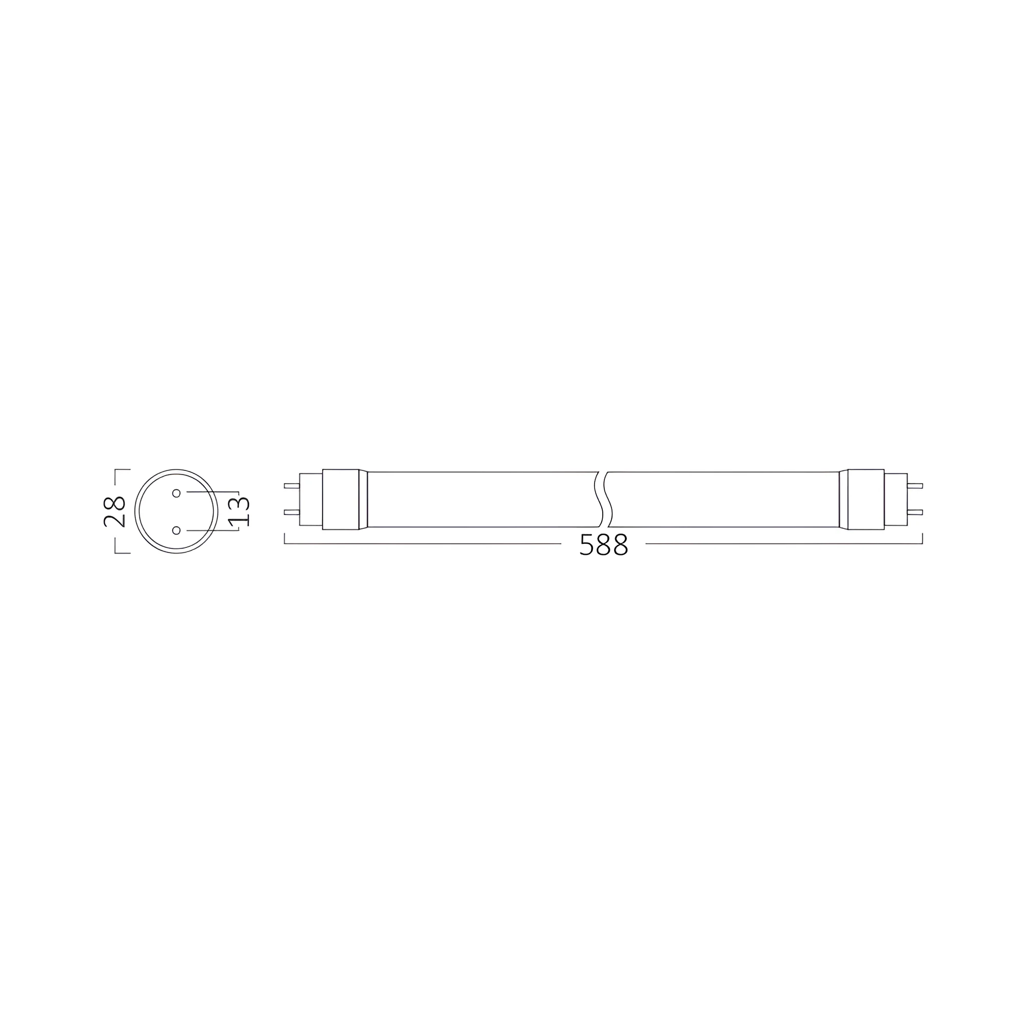 LED cev T8 9 W 60 cm dvostrana 4000K - Слика 4
