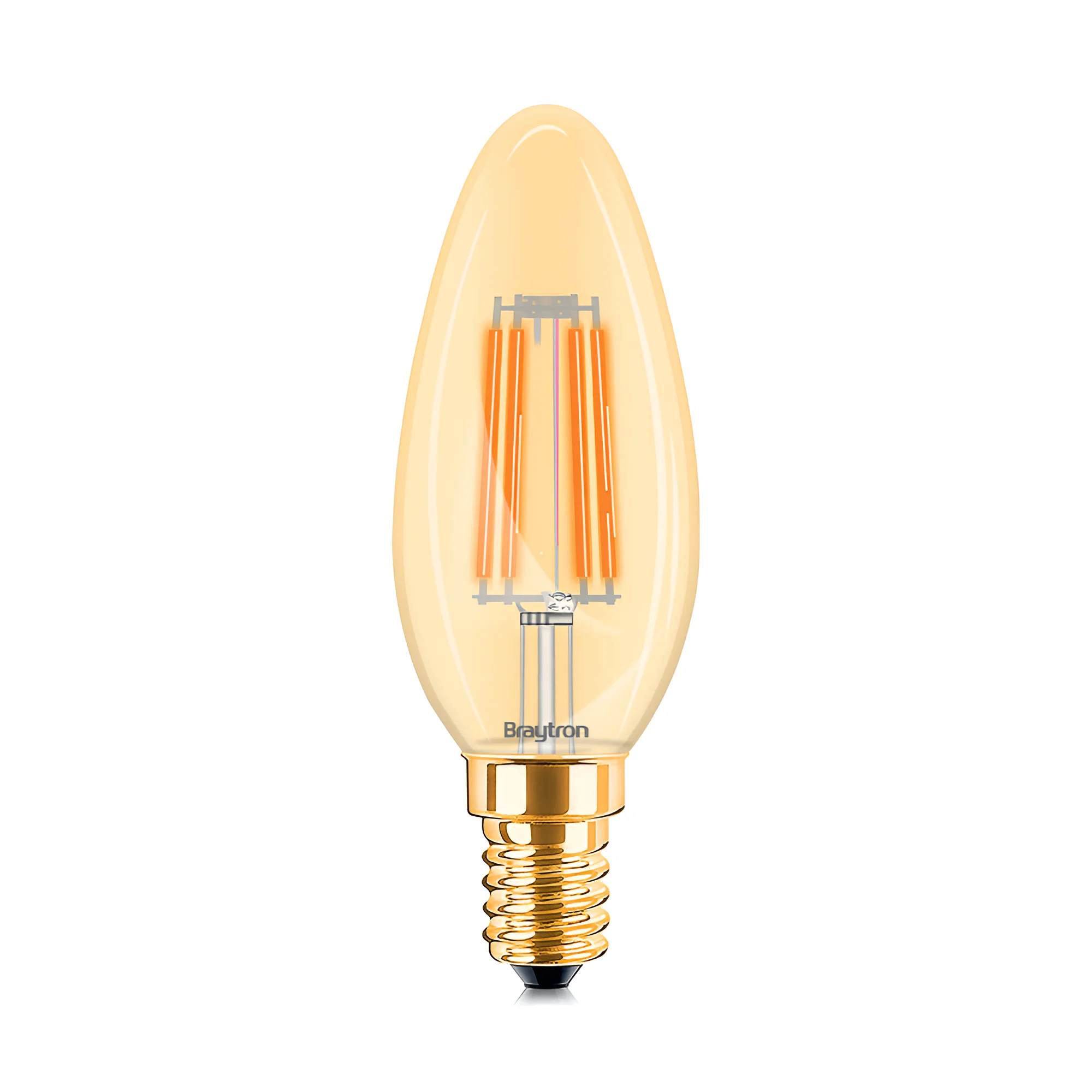 LED filament sijalica sveća dimabilna 4W E14 amber 2200K Braytron Advance