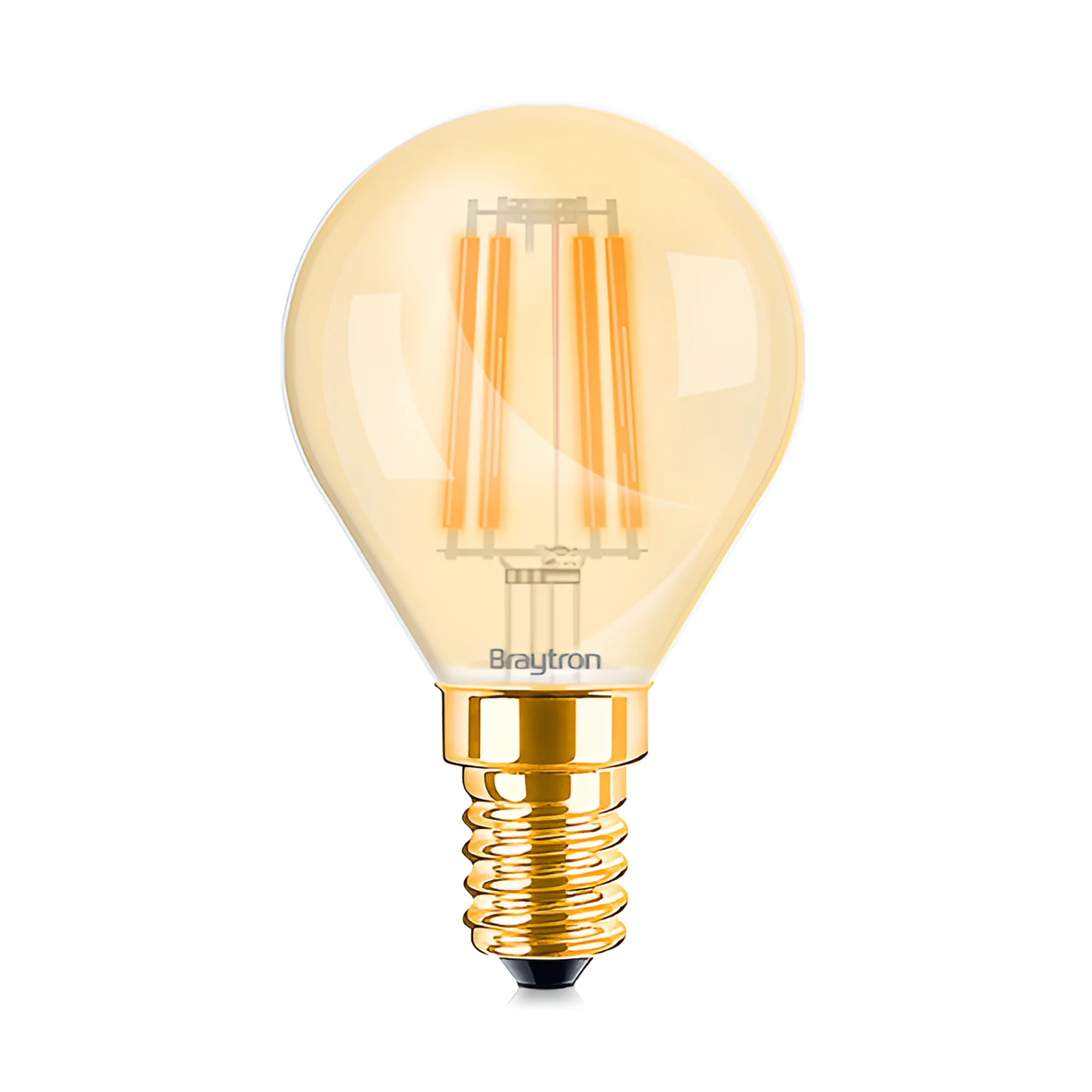 LED filament sijalica mini kugla 4W E14 amber 2200K Braytron Advance