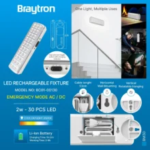 LED punjiva lampa BM30 30 LED 6500K