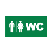 Oznaka WC PVC ploča zelena