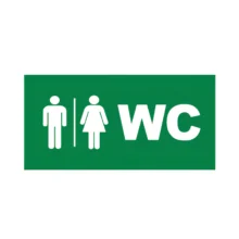 Oznaka WC PVC ploča zelena