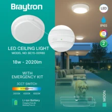 LED plafonjera 18W 3IN1 KIT IP65 Braytron Moon