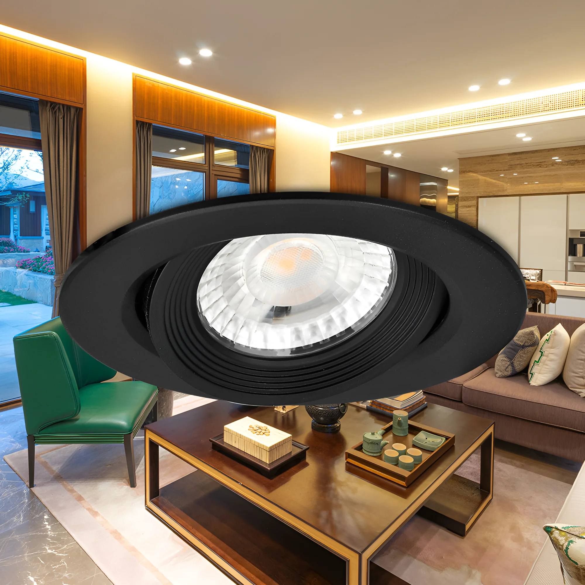 LED spot svetiljka okrugla 5W crna 3000K IP20 Braytron SpotLED G1