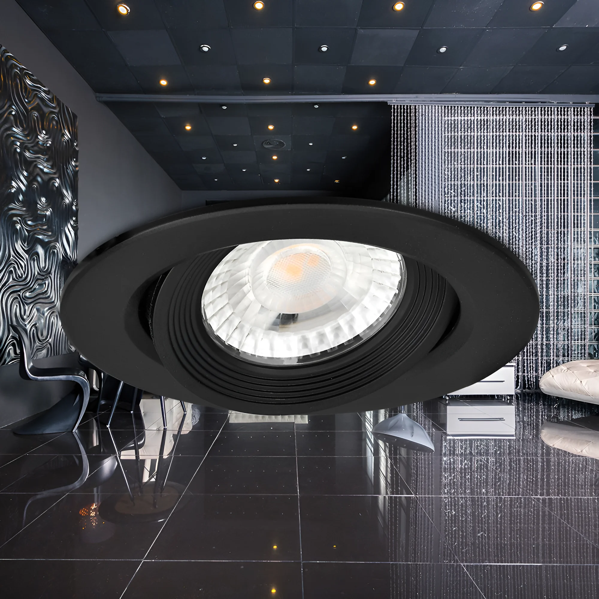 LED spot svetiljka okrugla 7W crna 3000K IP20 Braytron SpotLED G1