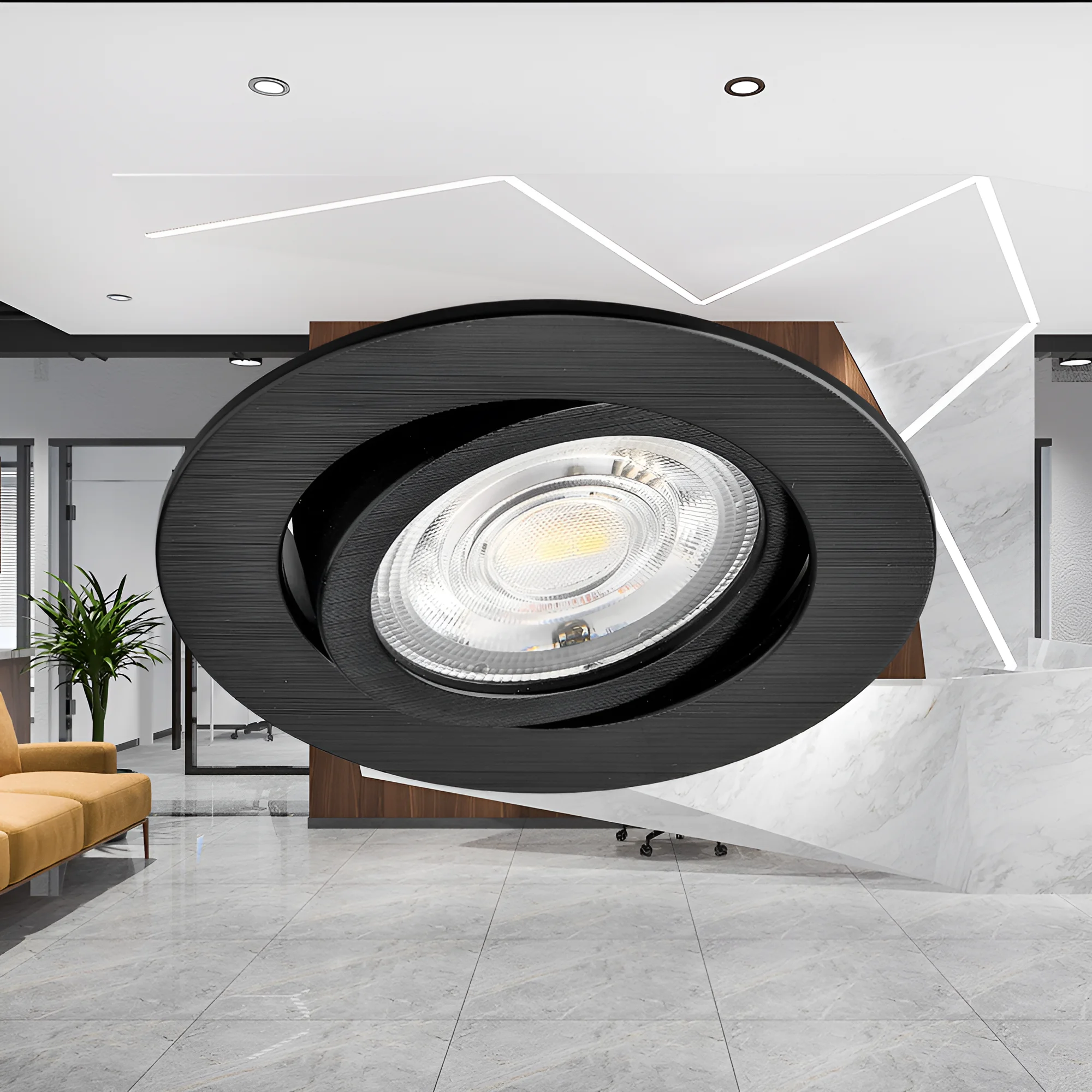 Dimabilna LED spot svetiljka okrugla 7W crna CCT IP20 Braytron SpotLED G3
