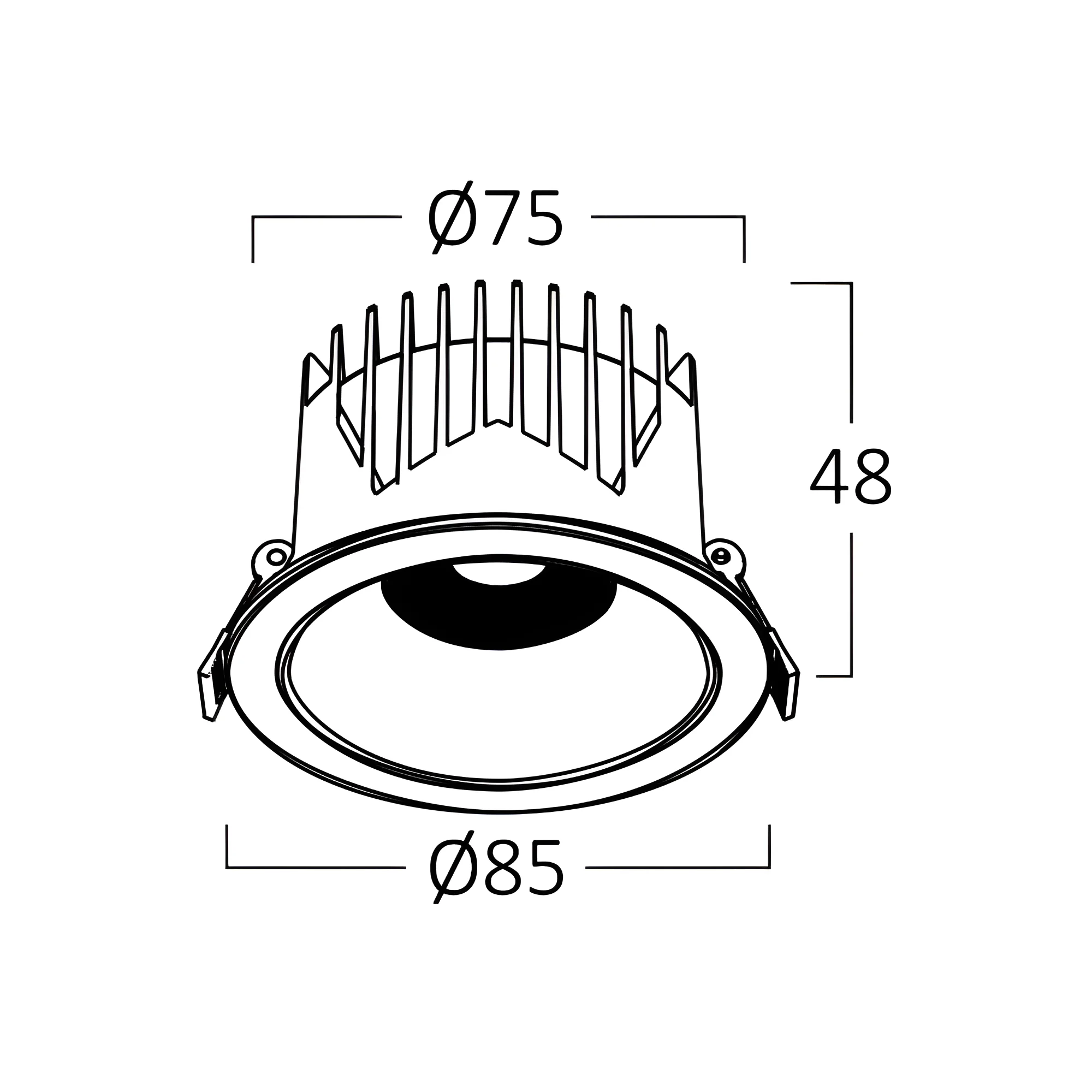 LED downlight ugradni 10W bela sa crnom CCT IP20 Braytron LineX - Слика 6