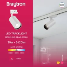 LED šinski reflektor 30W bela CCT trofazni Braytron SpotLine