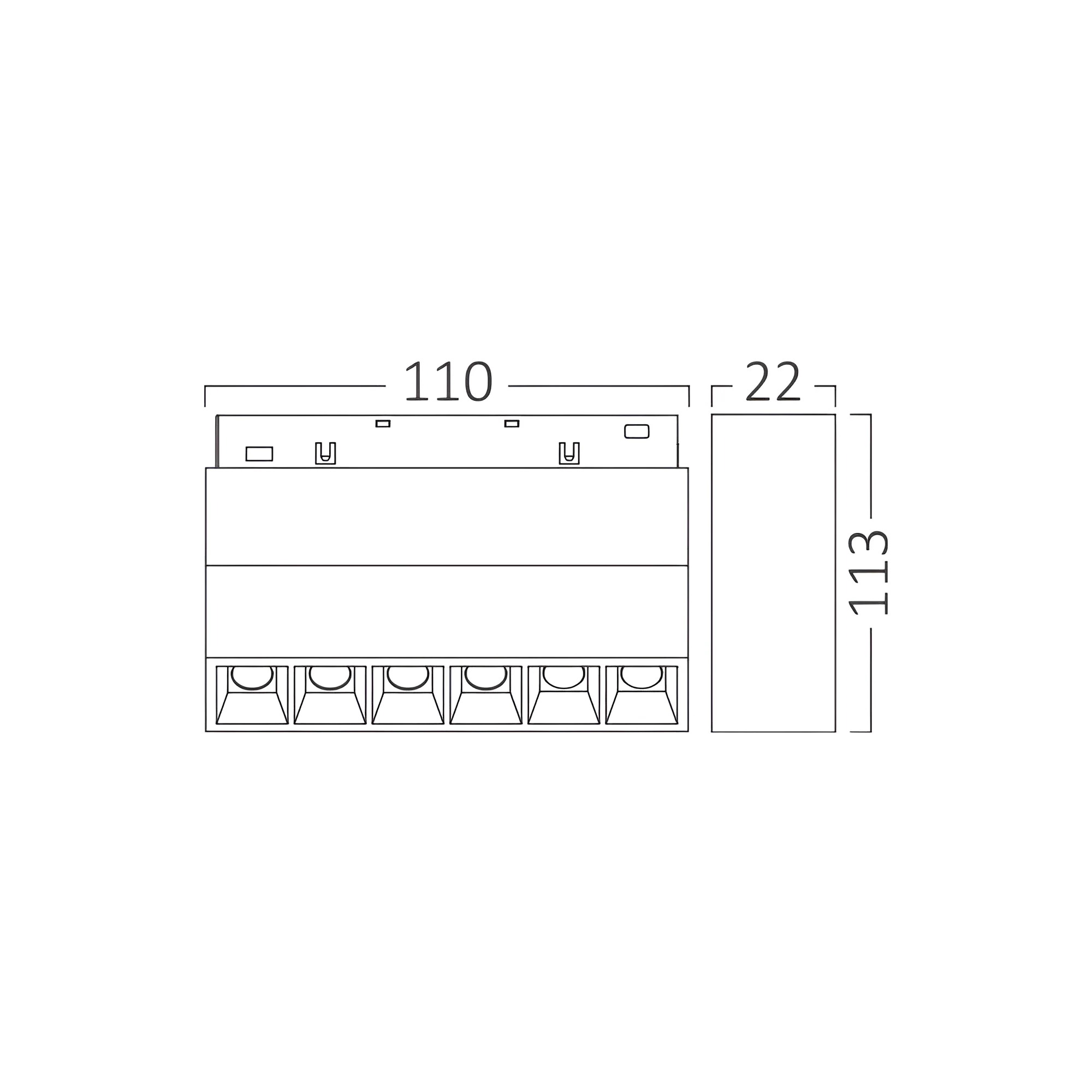 Magnetni zidni osvetljivač 6W CCT 48VDC MagLine - Slika 4