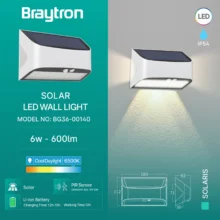 Solarna zidna svetiljka Bry Solaris W1B 6W 6500K IP54