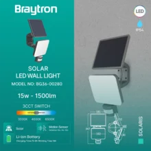 Solarna zidna svetiljka Bry Solaris W2 15W CCT 3u1 IP54
