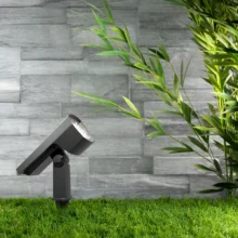 Solarna ubodna baštenska svetiljka 12W 2IN1 siva IP65 Braytron SpotLux