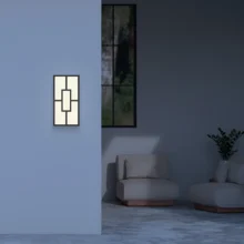 LED zidna spoljna svetiljka pravougaona 10W CCT crna IP44 Braytron Veneto