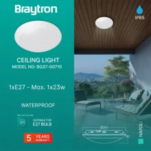 Spoljna plafonjera E27 bela IP65 Braytron Napoli