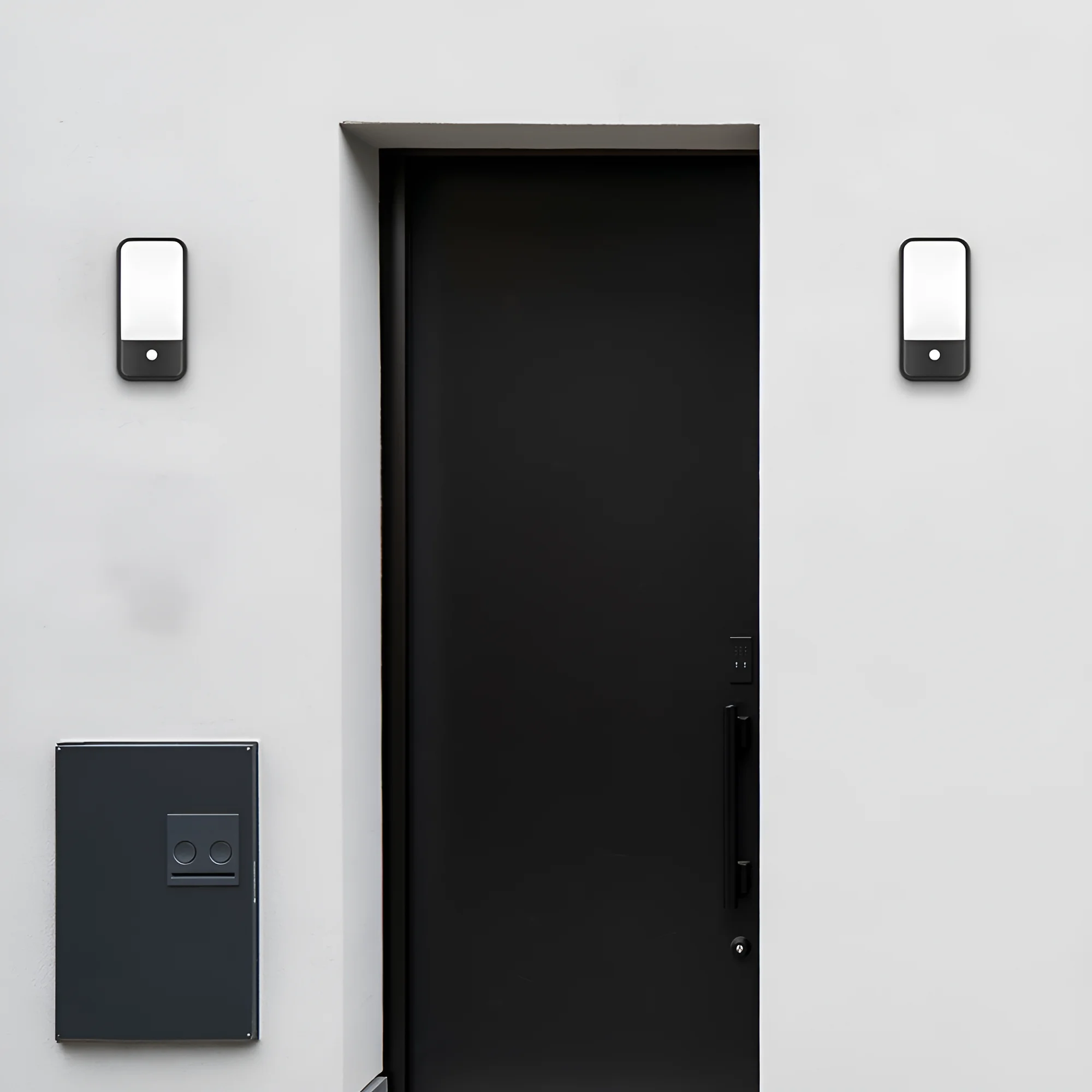 LED zidna spoljna svetiljka elipsa 20W 3000K sa senzorom tamno siva IP65 Braytron Walls B