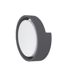 LED zidna spoljna svetiljka okrugla 12W 6500K siva IP65 Braytron Walls D