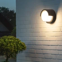 LED zidna spoljna svetiljka okrugla 15W CCT tamno siva IP65 Braytron Walls G1