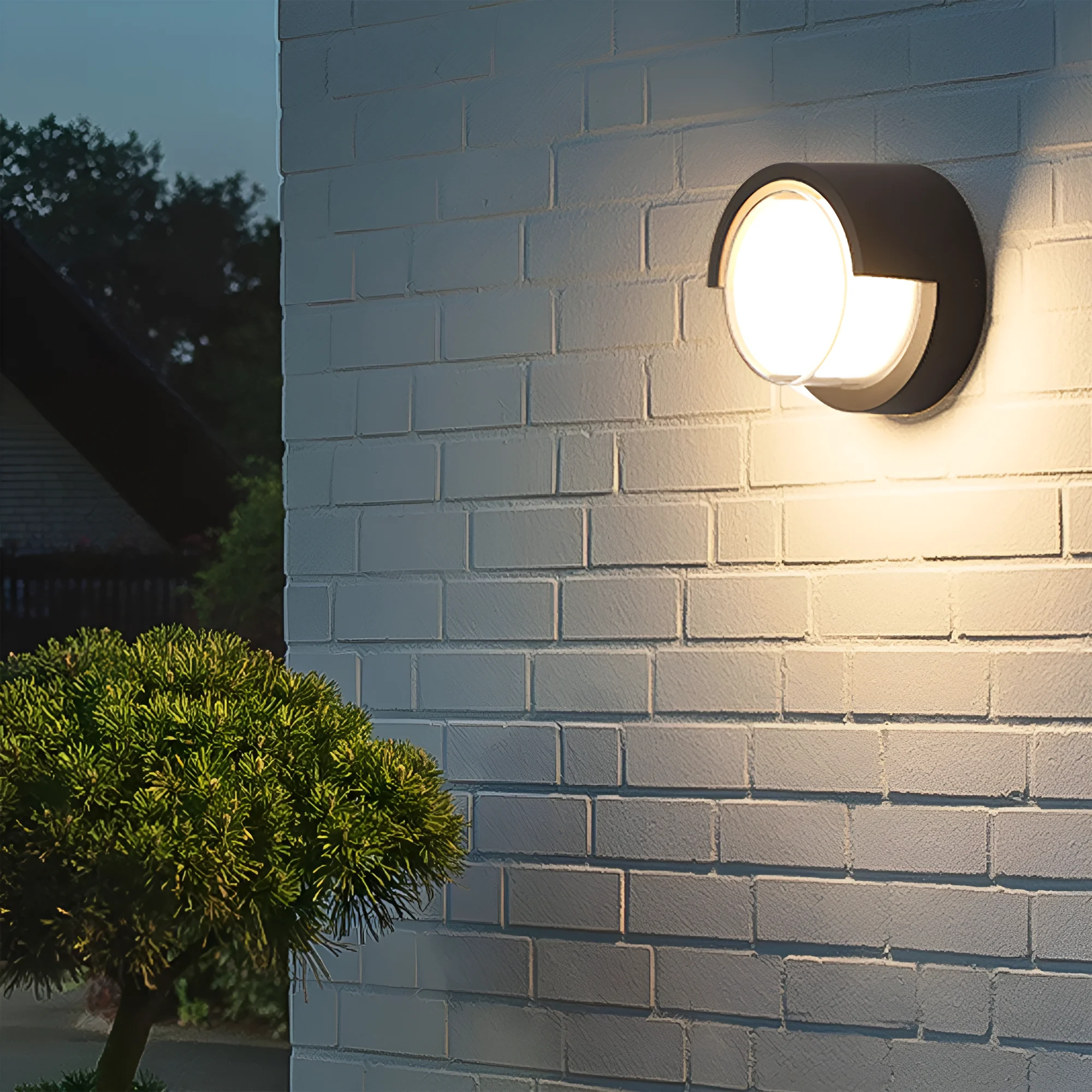 LED zidna spoljna svetiljka okrugla 15W CCT tamno siva IP65 Braytron Walls G1