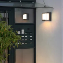 LED zidna spoljna svetiljka kvadratna 15W 3000K crna IP65 Braytron Walls G1
