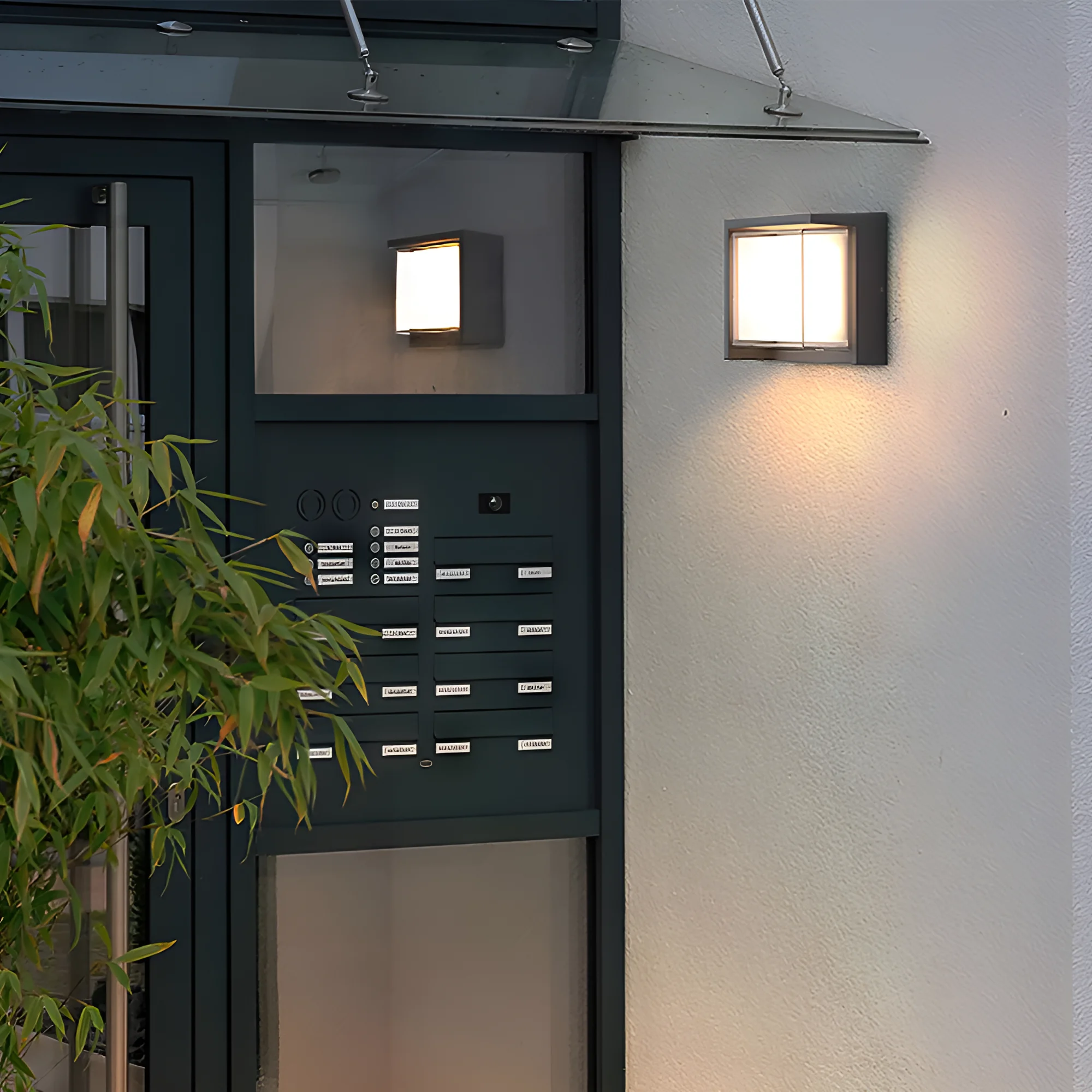 LED zidna spoljna svetiljka kvadratna 15W 3000K crna IP65 Braytron Walls G1