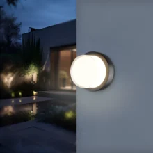 LED zidna spoljna svetiljka okrugla 15W 4000K crna IP65 Braytron Walls G2