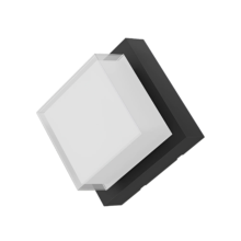 LED zidna spoljna svetiljka kvadratna 15W 3000K crna IP65 Braytron Walls G2