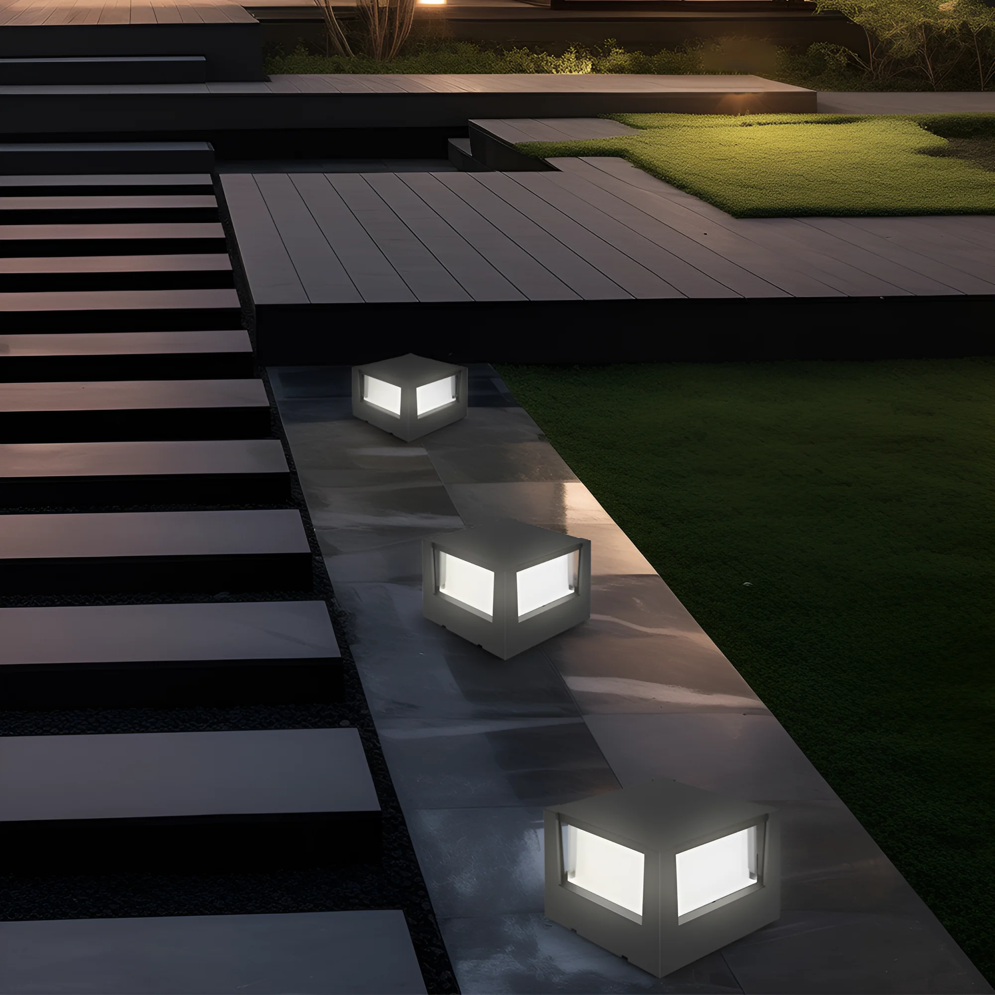 LED zidna spoljna svetiljka kvadratna 15W CCT siva IP65 Braytron Walls G1