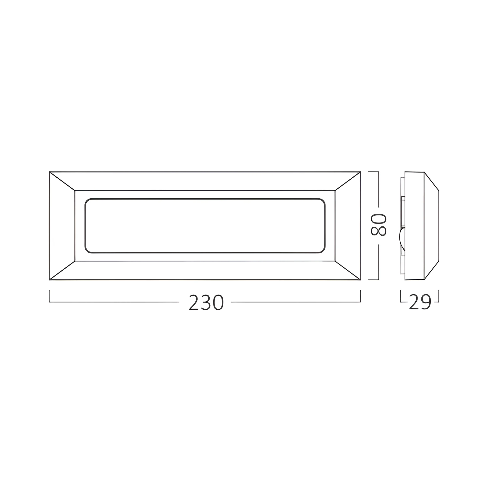 LED zidna spoljna svetiljka pravougaona 3W CCT siva IP65 Braytron Vekta B - Слика 6
