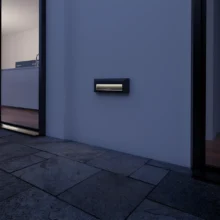 LED zidna spoljna svetiljka pravougaona 3W CCT siva IP65 Braytron Vekta B II