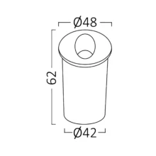 LED mini zidna spoljna svetiljka okrugla 2W 3000K crna IP65 Braytron Vector
