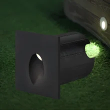 LED mini zidna spoljna svetiljka kvadratna 2W 3000K crna IP65 Braytron Vector