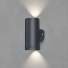 LED zidna spoljna svetiljka dvosmerna 2x9W CCT siva IP65 Braytron Vekta D