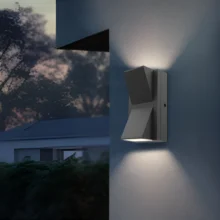 LED zidna spoljna svetiljka dvosmerna 2x6W CCT siva IP65 Braytron Vekta C