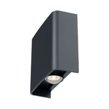 LED zidna spoljna svetiljka dvosmerna 2x1W CCT siva IP65 Braytron Vector B