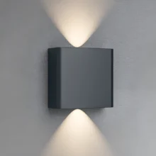 LED zidna spoljna svetiljka dvosmerna 2x1W CCT siva IP65 Braytron Vector B