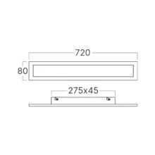 LED zidna spoljna svetiljka linijska 18W 3000K crna IP54 Braytron Line