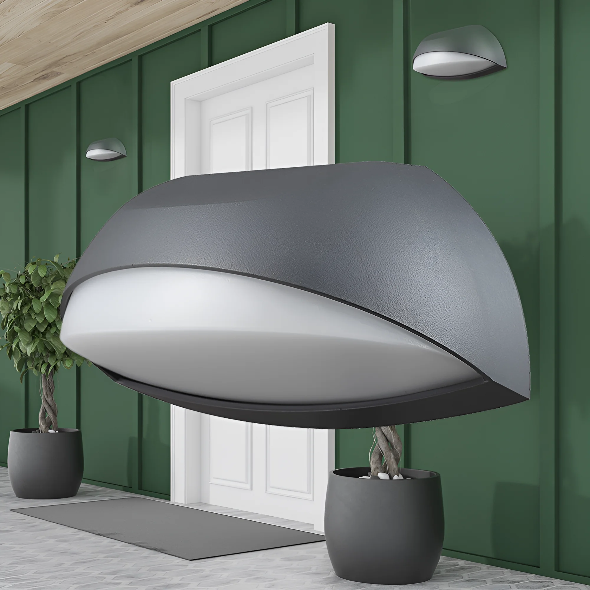 LED zidna spoljna svetiljka 7W 3000K siva IP54 Braytron Pirus S
