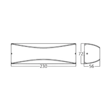LED zidna spoljna svetiljka 10W 3000K siva IP54 Braytron Pirus S