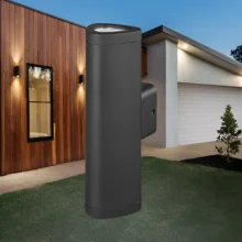 LED zidna spoljna svetiljka dvosmerna 2x5W 3000K siva IP54 Braytron Sirius