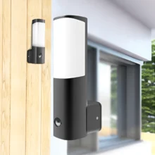 LED zidna spoljna svetiljka 7W 3000K sa senzorom siva IP54 Braytron Tarus