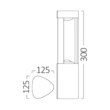 LED baštenski stubić Dallas 300 mm 7W 3000K IP54 Braytron