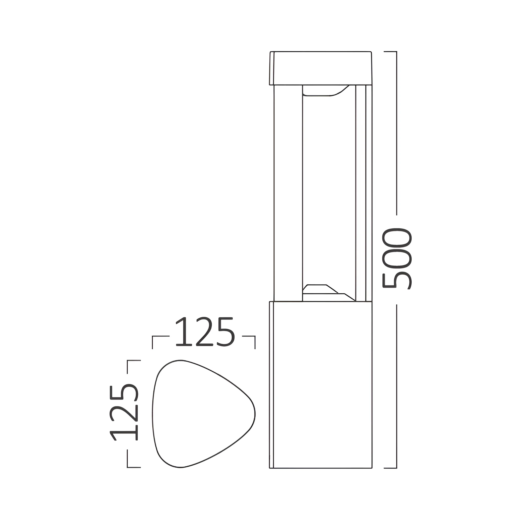 LED baštenski stubić Dallas 500 mm 7W 3000K IP54 Braytron - Слика 3
