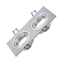 GU10 ugradna rozetna dvostruka kvadratna aluminijum Braytron Spotti